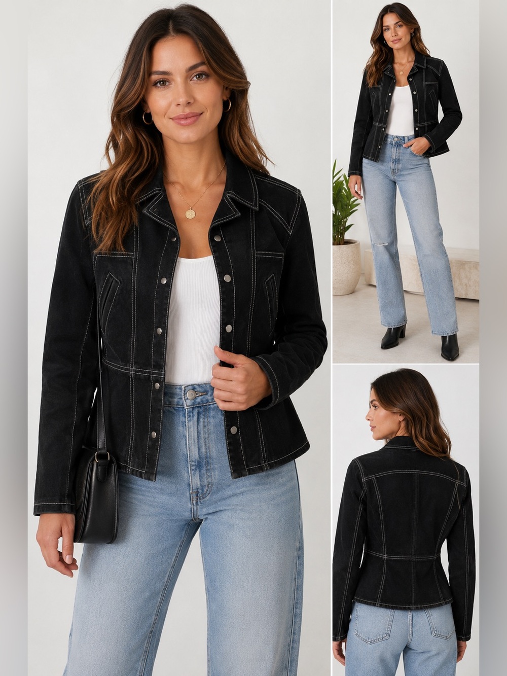 Vintage 1988 Wilsons Leather Maxima Black Genuine Leather Jacket M Western